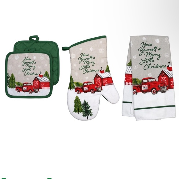 NWT 6 Pcs Kitchen Holiday Bundle- Have Yourself A Merry Little Christmas- - Picture 2 of 16